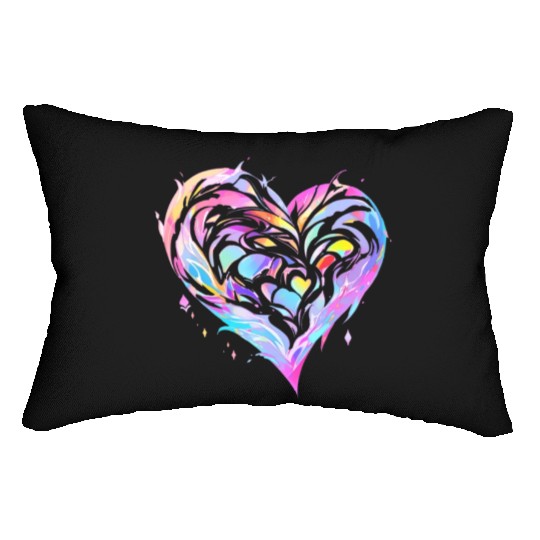 Abstract Heart Lumbar Pillows