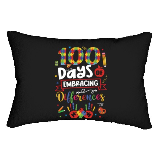 100 Days of Embracing Differences, SPED Teacher Lumbar Pillows