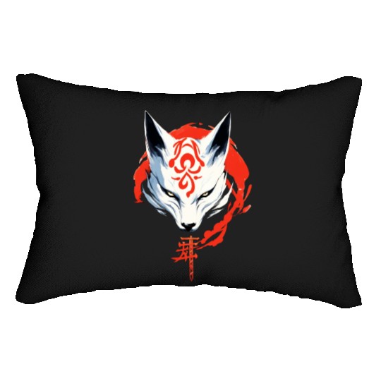 Kumiho Samurai Fox Maske Kitsune Japan Anime Lumbar Pillows