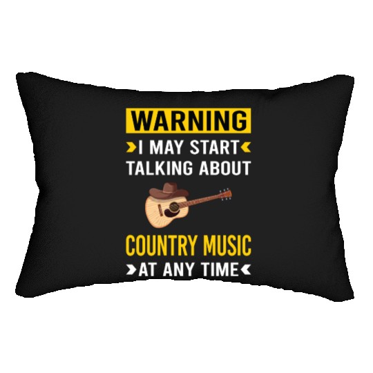Warning Country Music Lumbar Pillows