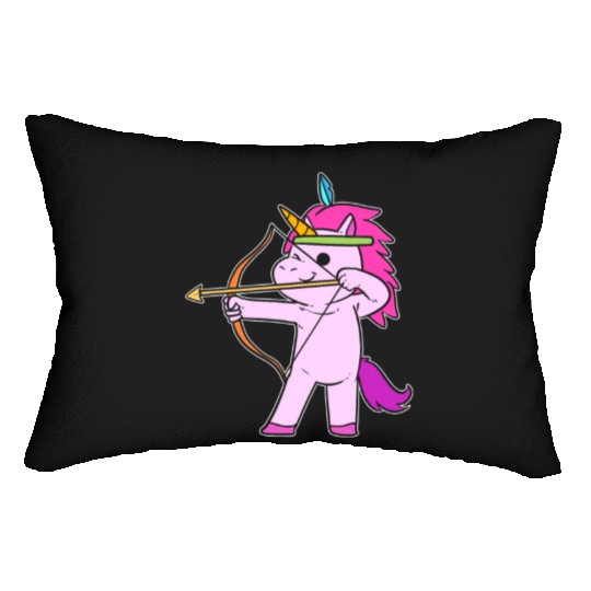 Unicorn Archery Athletic Person Gift Lumbar Pillows
