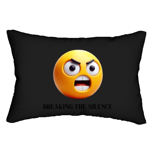 Angry Shouting Face Lumbar Pillows
