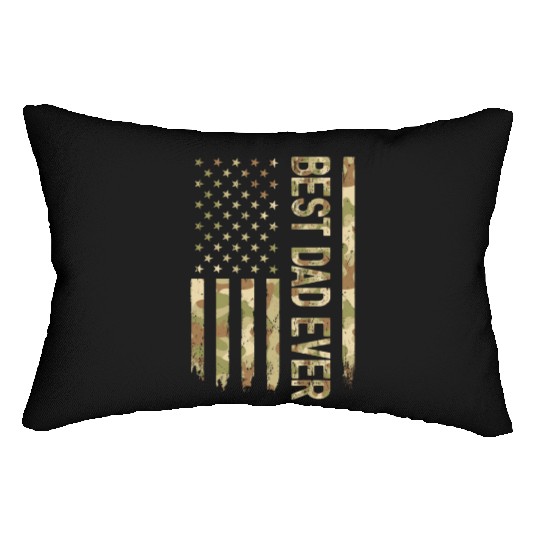 Best Dad Ever Us American Flag Camo Father s Day Lumbar Pillows