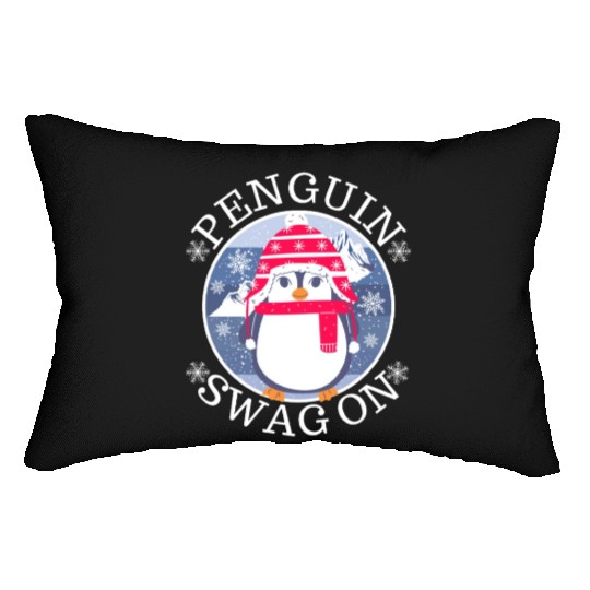 Penguins swag on Lumbar Pillows