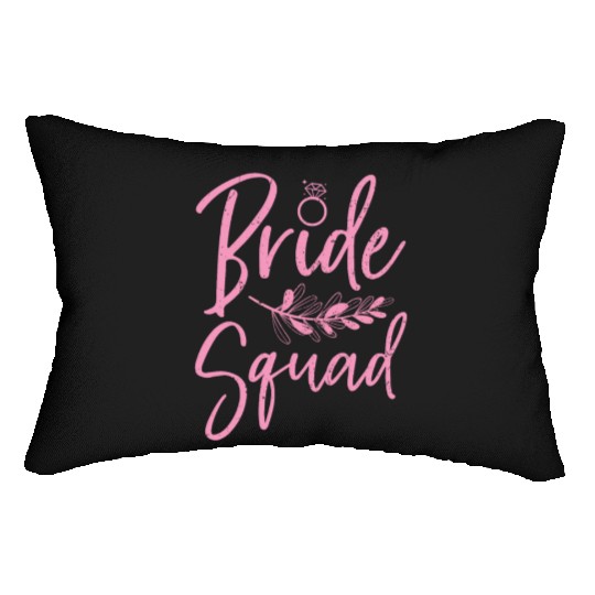 Bride squad wedding party wedding gift bride Lumbar Pillows