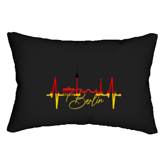 Berlin Skyline Heartbeat Germany Fan I Love Berlin Lumbar Pillows