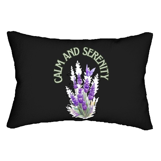 Calm And Serenity Lumbar Pillows, lavender flower of calm