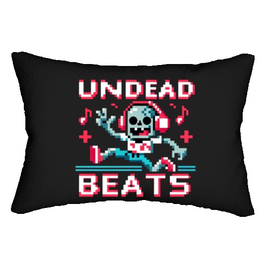 Undead Beats - 8-bit Zombie Groove Lumbar Pillows