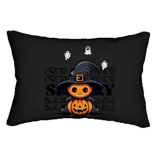 "Spooky Halloween Fashion for Women and Kids" Lumbar Pillows