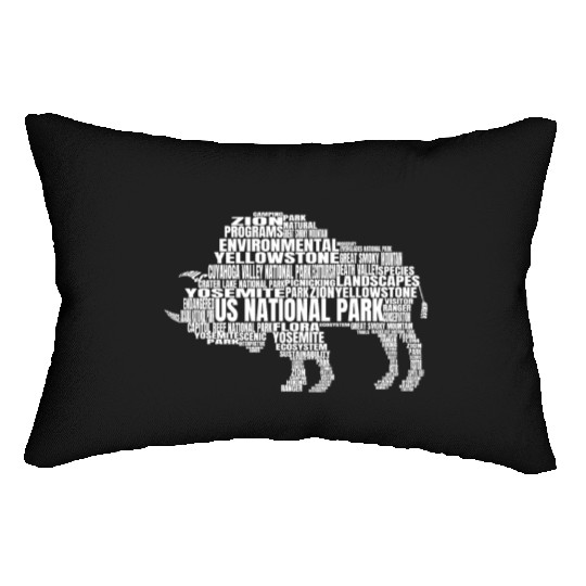 US National Parks Buffalo Hiking Campground Kidsbu Lumbar Pillows