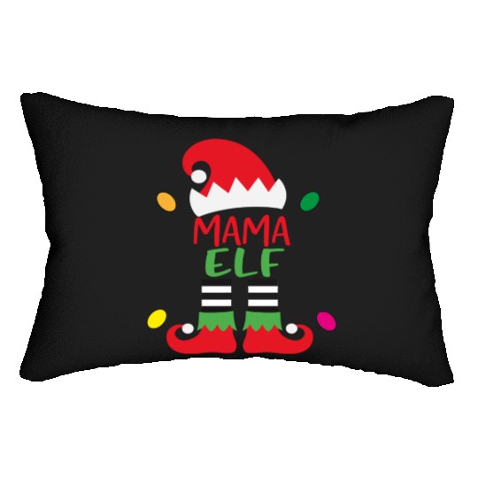 Merry Christmas mama elf Lumbar Pillows