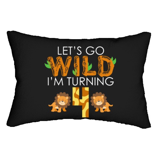 TURNING 4 BIRTHDAY Lumbar Pillows