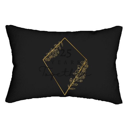 25th Wedding Anniversary / 25 Years Together Lumbar Pillows