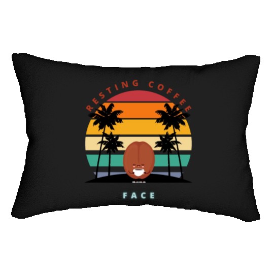 "Resting Coffee Face" Funny Caffeine Lover Lumbar Pillows