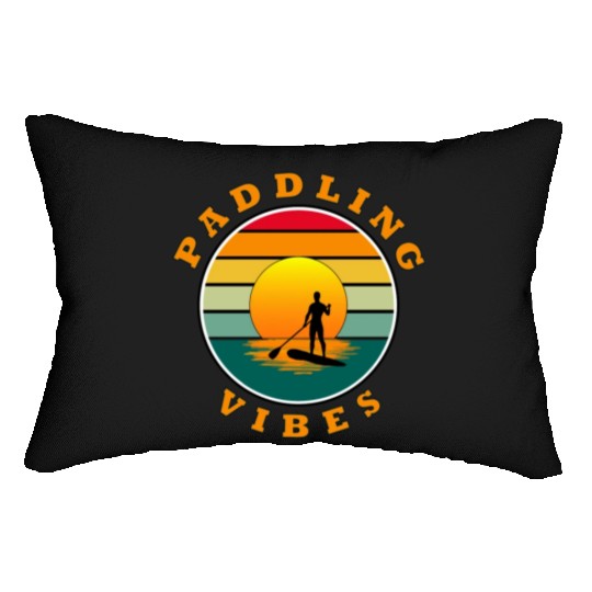 Paddling Vibes – Sun retro - Paddle Boarder Lumbar Pillows