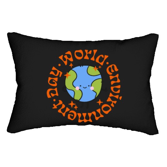 world environment day Lumbar Pillows