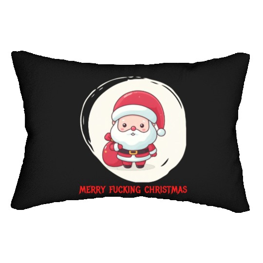 Cute Bad Santa Lumbar Pillows