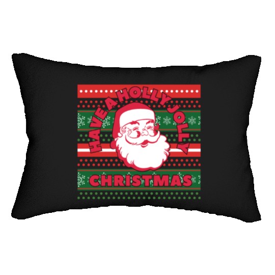 Have a Holly Jolly Christmas, vintage Lumbar Pillows