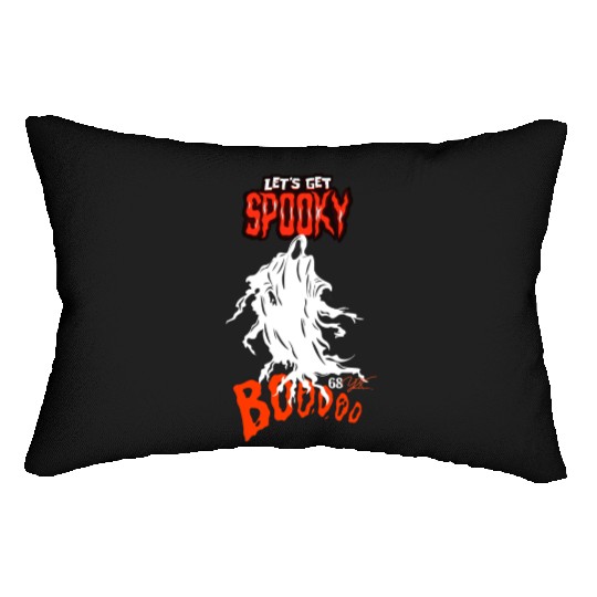 Let's get spooky halloween ghost Lumbar Pillows