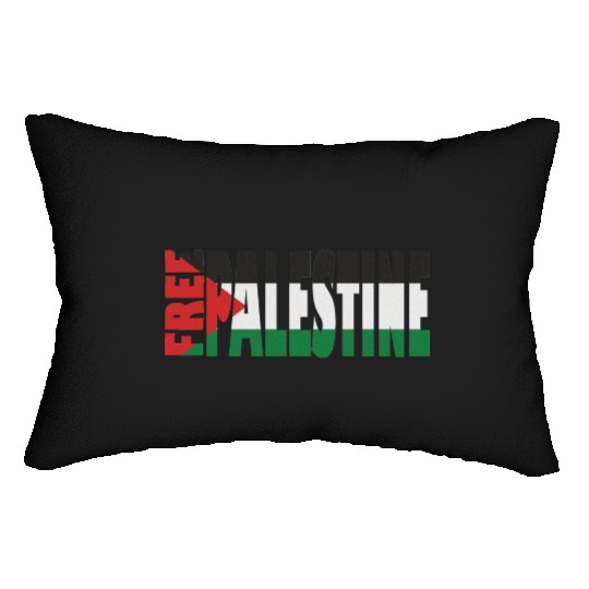 free palestine Lumbar Pillows