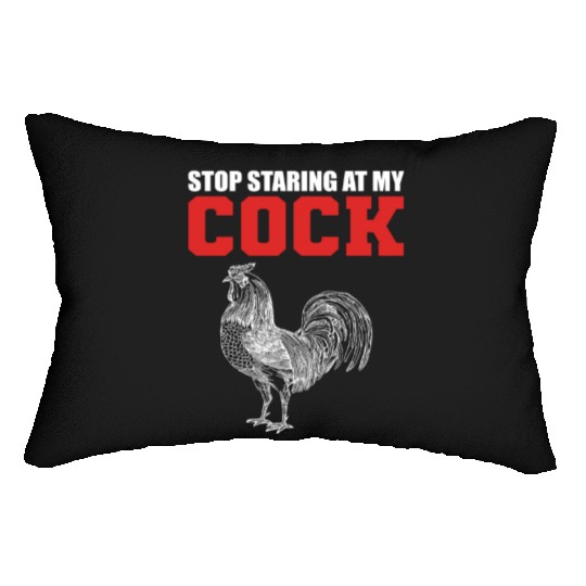 Stop Staring Joker or Comedian Gift Lumbar Pillows