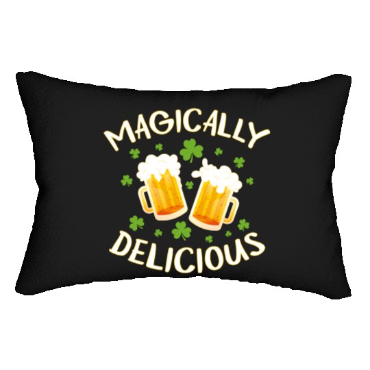 Magically Delicious Beer Drinking Irish Team St Lumbar Pillows
