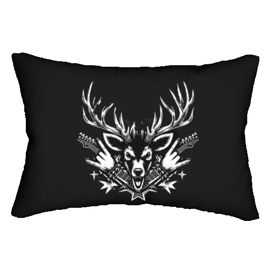 Punk Rock Reindeer Lumbar Pillows