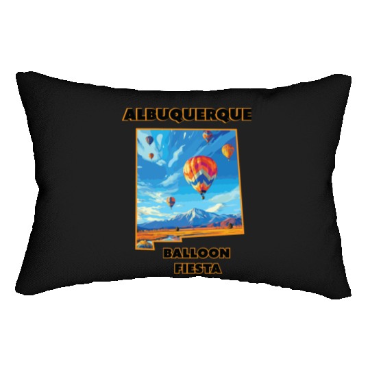 New Mexico Balloon Festival Lumbar Pillows