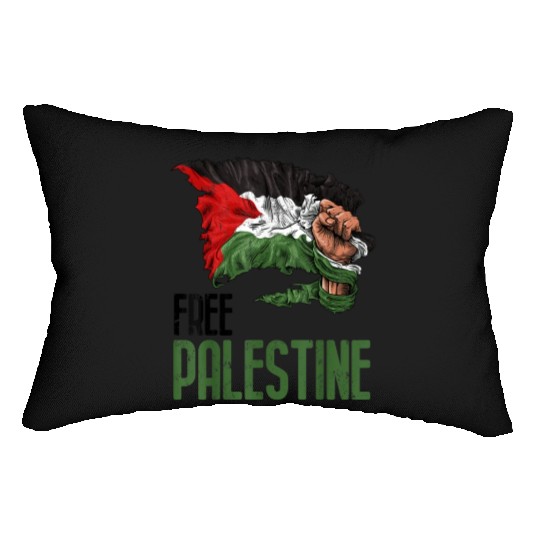 FREE PALESTINE FLAG GAZA Lumbar Pillows