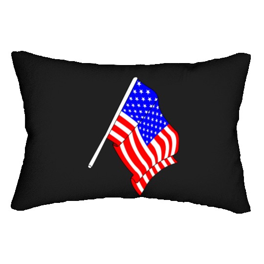 Flag of USA, stars and stripes Lumbar Pillows