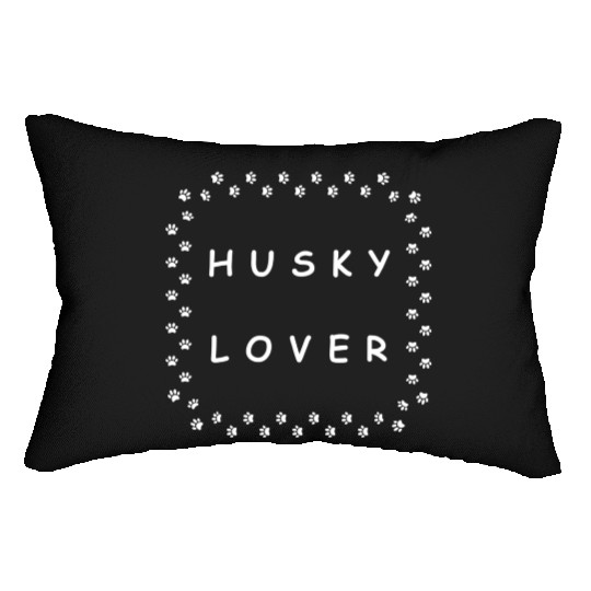 husky lover cool design Lumbar Pillows