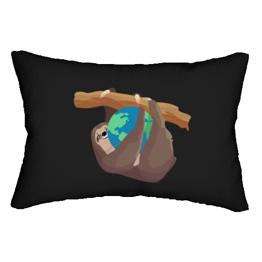 Forest Sloth Animal Embrace Mother Earth Day Lumbar Pillows