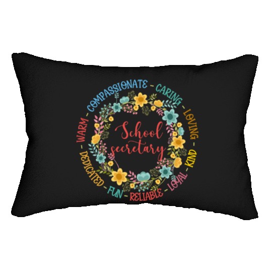 School secretary circle Lumbar Pillows