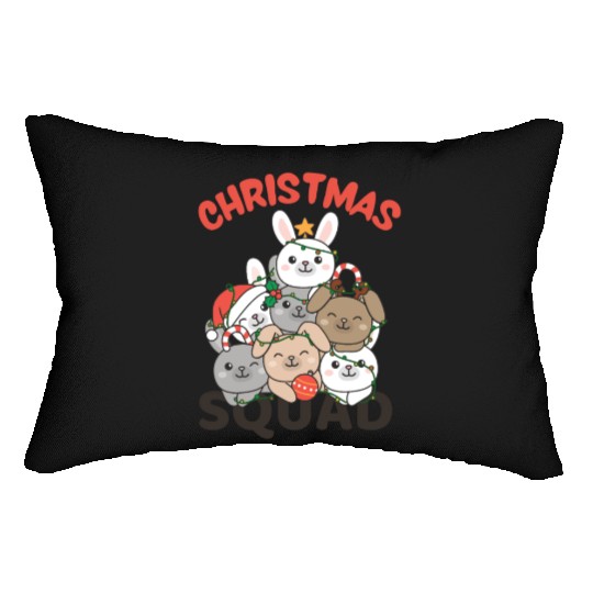Bunny Christmas Tree Christmas Squad Bunnies Lumbar Pillows