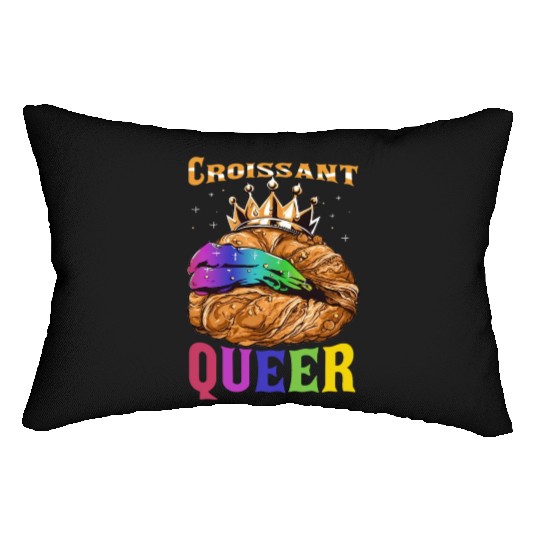 Croissant Queer French Pastry Funny LGBTQ Lumbar Pillows