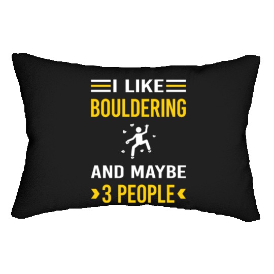 3 People Bouldering Rock Climbing Lumbar Pillows