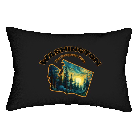 Washington Wildlife - evergreen Lumbar Pillows