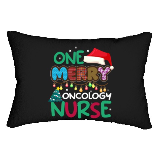 One merry Oncology Nurse Christmas Lumbar Pillows
