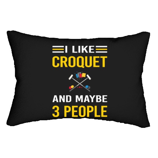3 People Croquet Lumbar Pillows