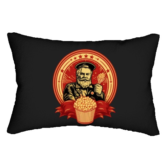 Popcorn Communist Propaganda #1 Lumbar Pillows
