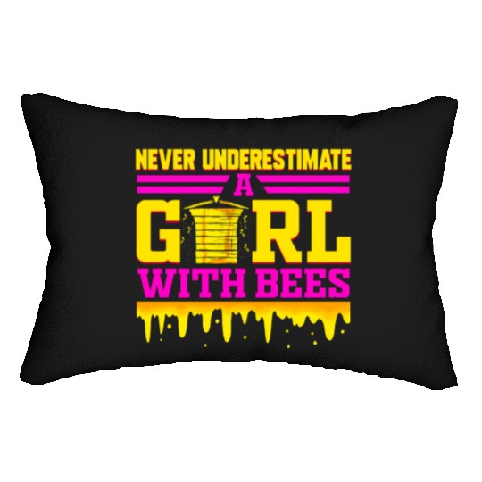 Beekeeper Funny Bee Gift for Girls Honey Lumbar Pillows