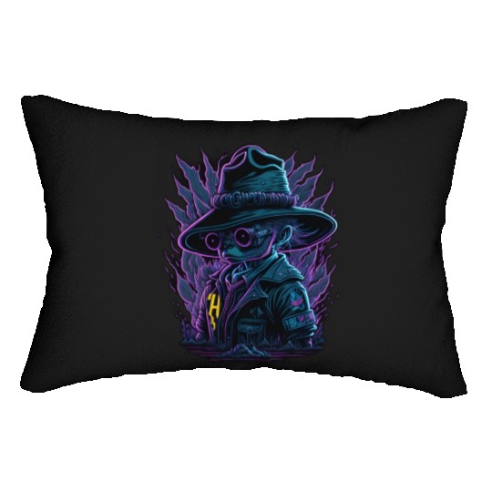 Black friday mouse Lumbar Pillows