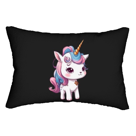 Rainbow unicorn 3 Lumbar Pillows