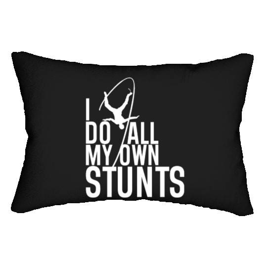 "I Do My Own Stunts" Daredevil Design Lumbar Pillows