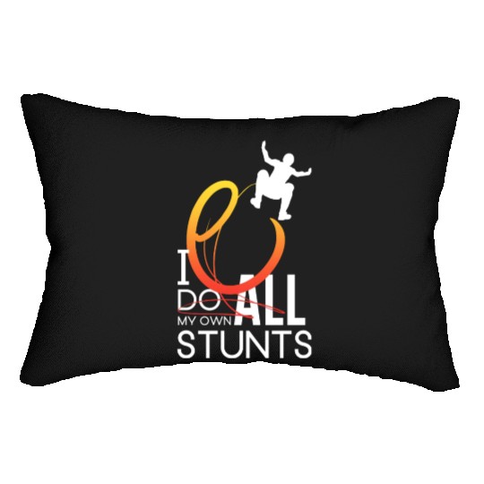 "I Do My Own Stunts" Daredevil Design Lumbar Pillows