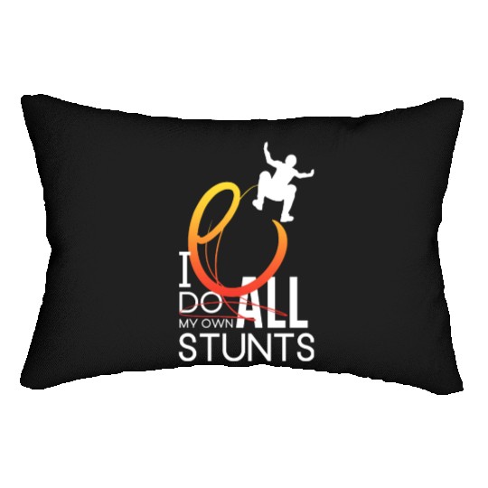 "I Do My Own Stunts" Daredevil Design Lumbar Pillows