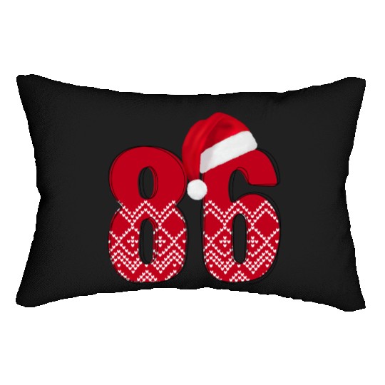86 Christmas Years - Number Eighty Six Lumbar Pillows