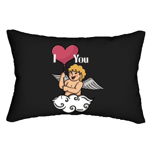 Cupid And Love Balloon Lumbar Pillows