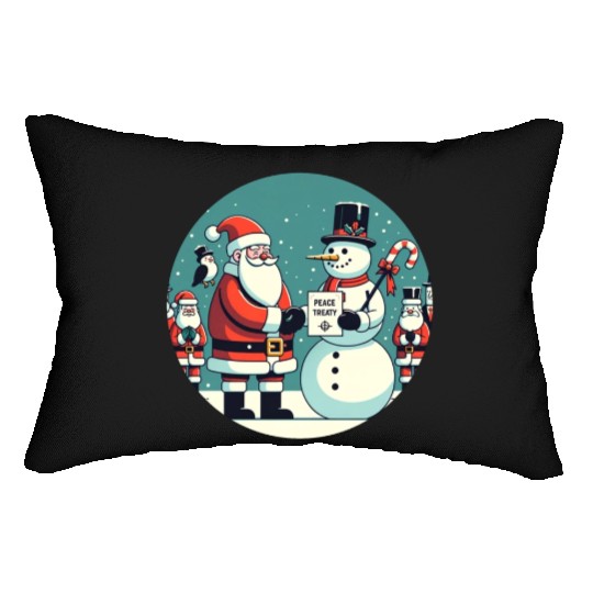 North Pole Alliance - Peace Treaty & Winter Unity Lumbar Pillows
