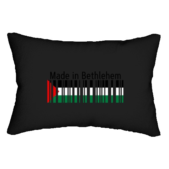 Made in Bethlehem Barcode Palestine Flag for Pales Lumbar Pillows